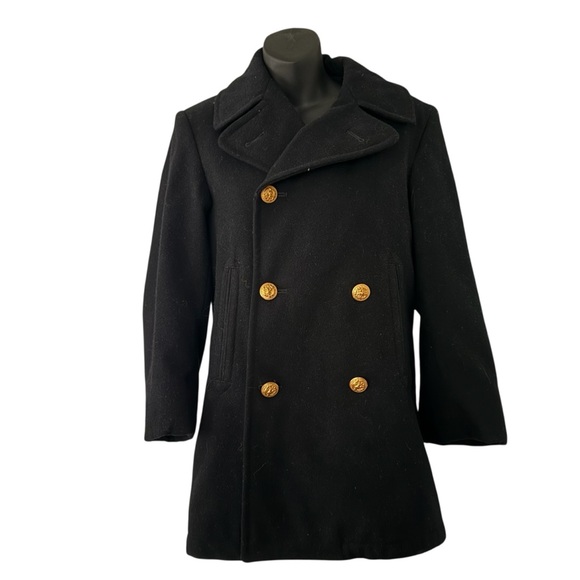 US‎ NAVAL ACADEMY Wool Navy Midshipmen’s Pea Coat size XS - Picture 1 of 6